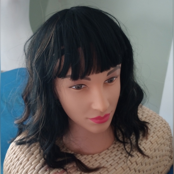 NWT Black and Brown Wavy Hair Wig 14" - Picture 9 of 14